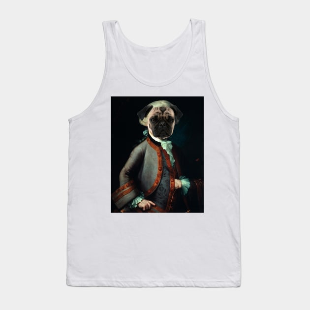 Amadeus Pug gang Mozart Tank Top by Loveday101